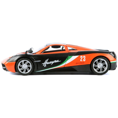 Pagani Huayra 23 Orange and Black with Stripes "GT Racing" Series 1/24 Diecast Model Car by Motormax - Motormax - ModelCars.com