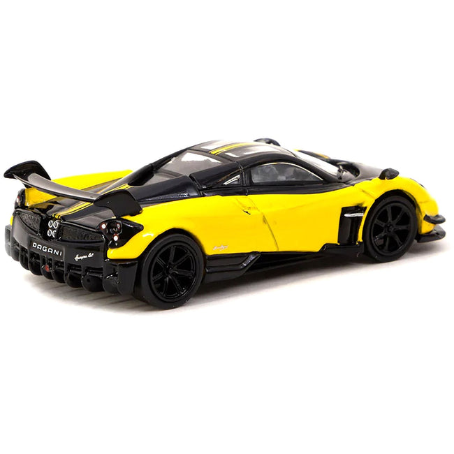 Pagani Huayra BC Giallo Limone Yellow and Black "Global64" Series 1/64 Diecast Model Car by Tarmac Works - Tarmac Works - ModelCars.com