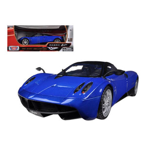 Pagani Huayra Blue with Black Top 1/18 Diecast Model Car by Motormax