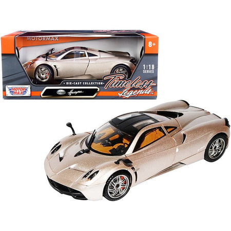 Pagani Huayra Gold Metallic with Black Top 1/18 Diecast Model Car by Motormax - Motormax - ModelCars.com