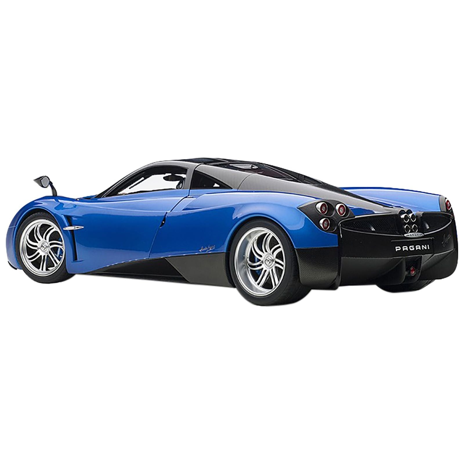 Pagani Huayra Metallic Blue with Black Top and Silver Wheels 1/12 Model Car by Autoart - Autoart - ModelCars.com