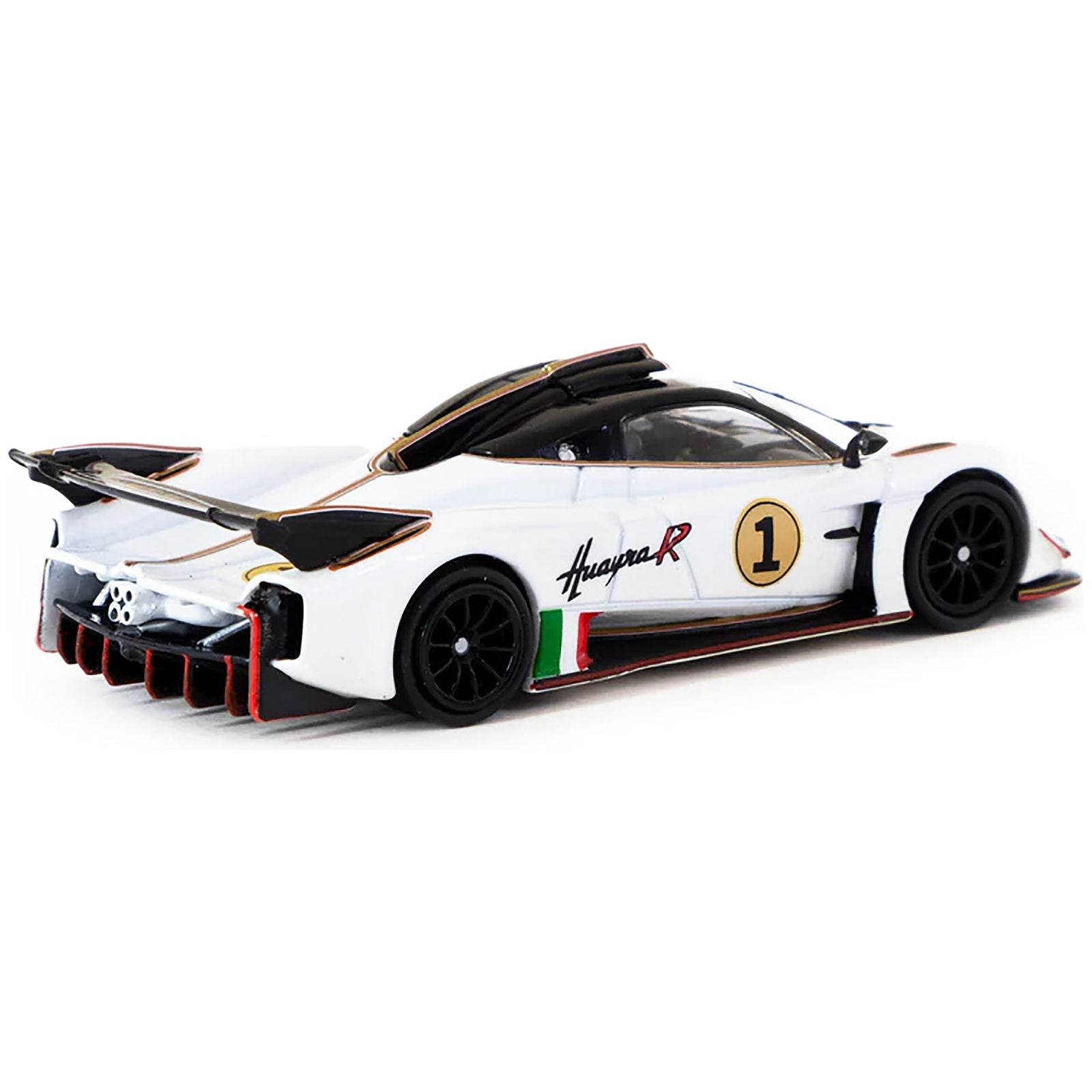 Pagani Huayra R 1 Bianco Benny White with Black Top "Lamley Special Edition" "Global64" Series 1/64 Diecast Model by Tarmac Works - Tarmac Works - ModelCars.com