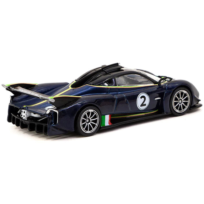 Pagani Huayra R 2 Blu Avio Blue Metallic with Black Top "Global64" Series 1/64 Diecast Model by Tarmac Works - Tarmac Works - ModelCars.com