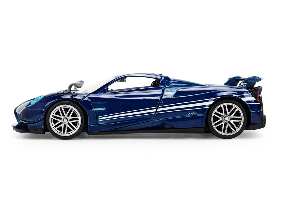 Pagani Huayra Roadster BC Blue Metallic with White Stripes "Fast X" (2023) Movie "Fast & Furious 25th Anniversary" Series 1/32 Diecast Model Car by Jada-Jada-ModelCars.com