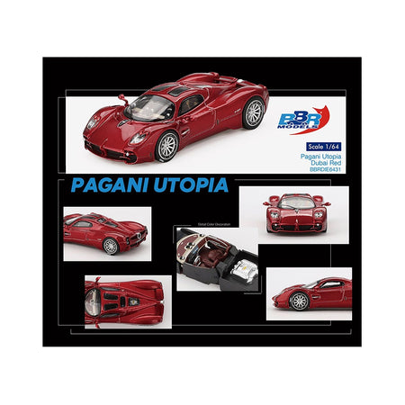 Pagani Utopia Dubai Red 1/64 Diecast Model Car by BBR-BBR-ModelCars.com