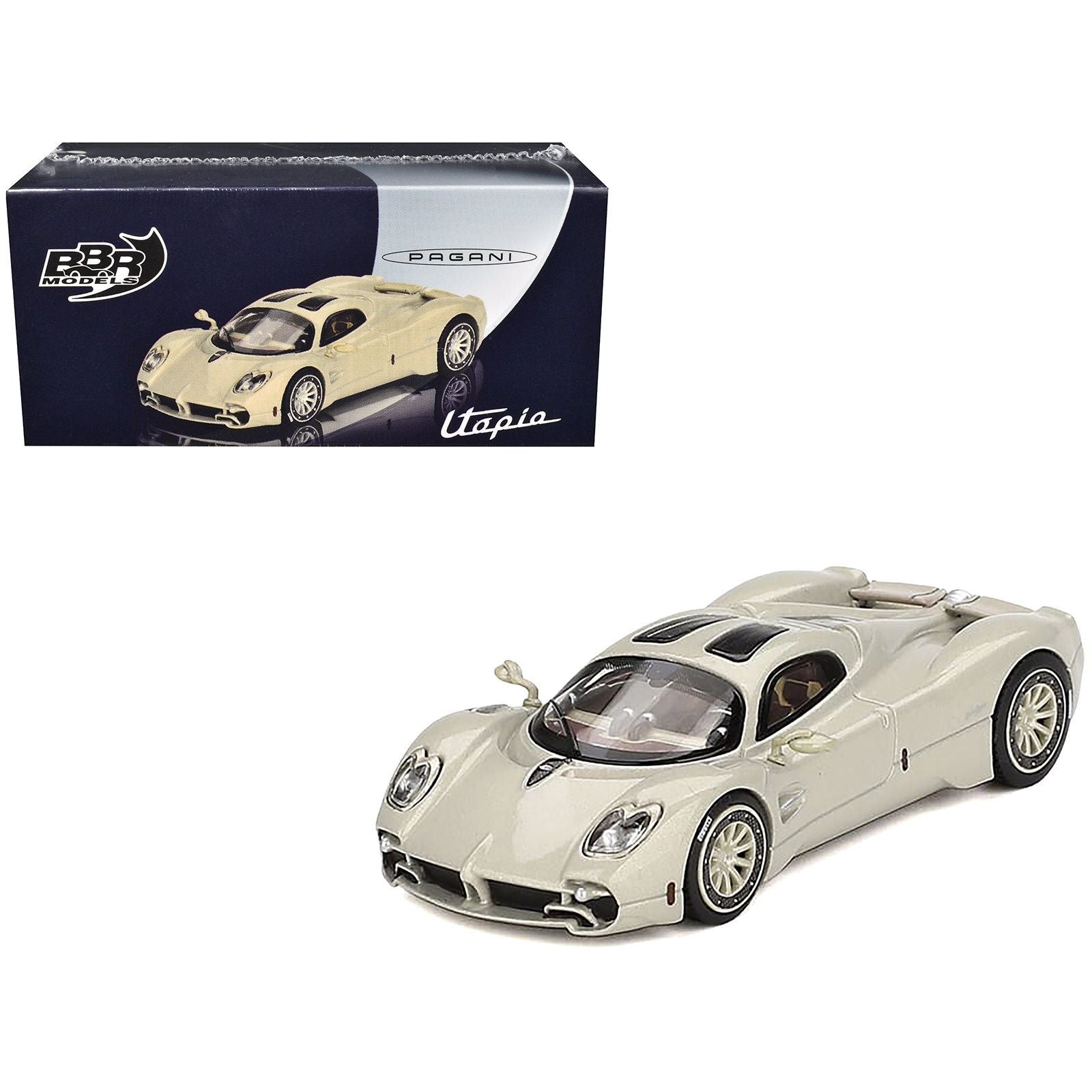 Pagani Utopia Presentation Grigio Rinascimento Silver 1/64 Diecast Model Car by BBR - BBR - ModelCars.com