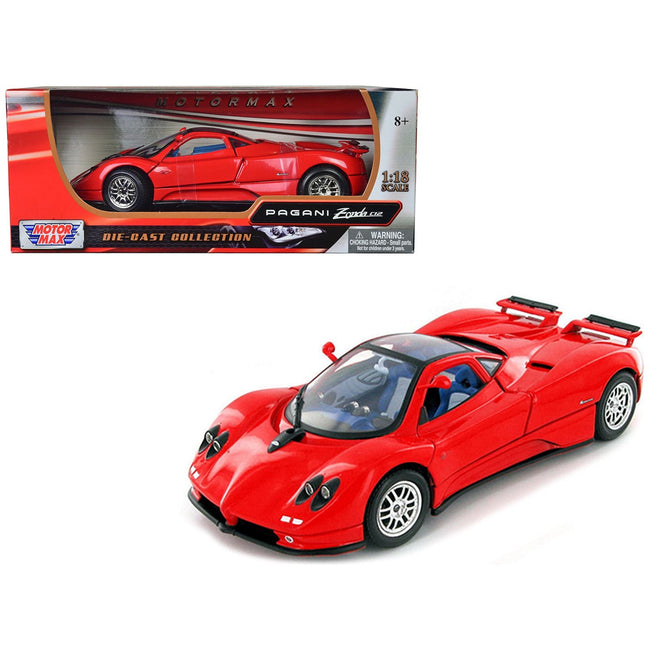 Pagani Zonda C12 Red 1/18 Diecast Model Car by Motormax - Motormax - ModelCars.com