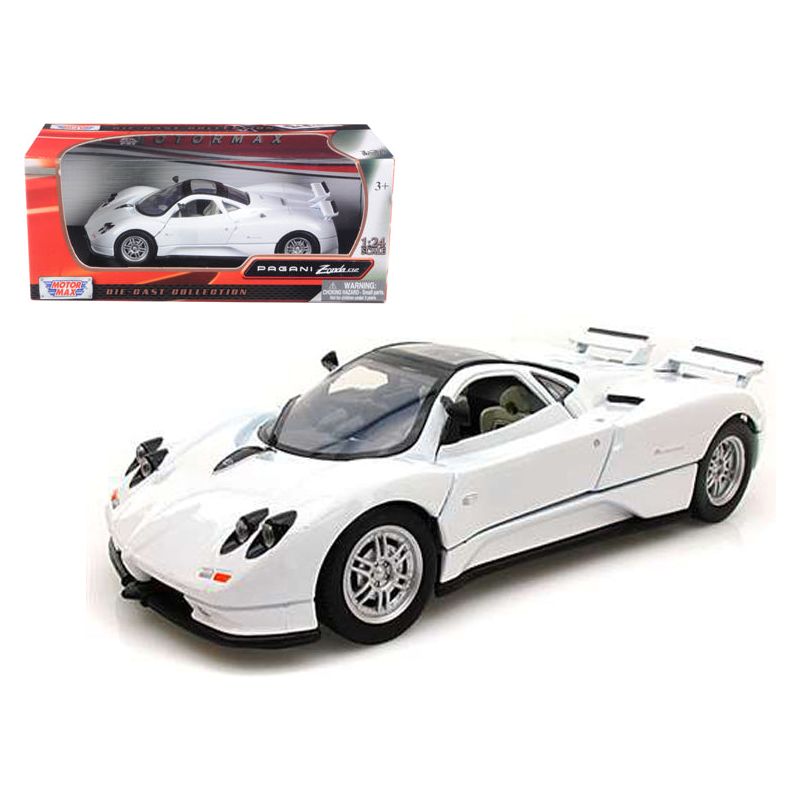 Pagani Zonda C12 White 1/24 Diecast Car Model by Motormax - Motormax - ModelCars.com