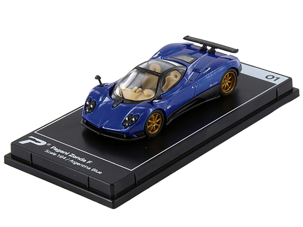 Pagani Zonda F Argentina Blue Metallic "Hypercar League Collection" 1/64 Diecast Model Car by PosterCars-PosterCars-ModelCars.com
