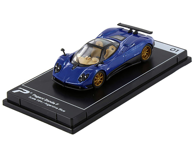 Pagani Zonda F Argentina Blue Metallic "Hypercar League Collection" 1/64 Diecast Model Car by PosterCars-PosterCars-ModelCars.com