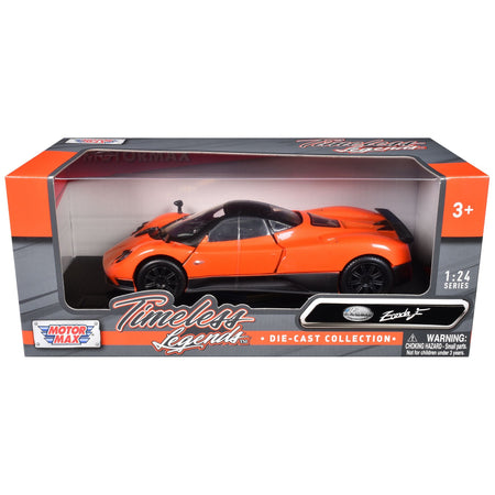 Pagani Zonda F Orange 1/24 Diecast Car Model by Motormax-Motormax-ModelCars.com
