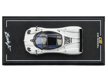 Pagani Zonda F Pearl White with Black Top 1/64 Diecast Model Car by CM Model-CM Models-ModelCars.com
