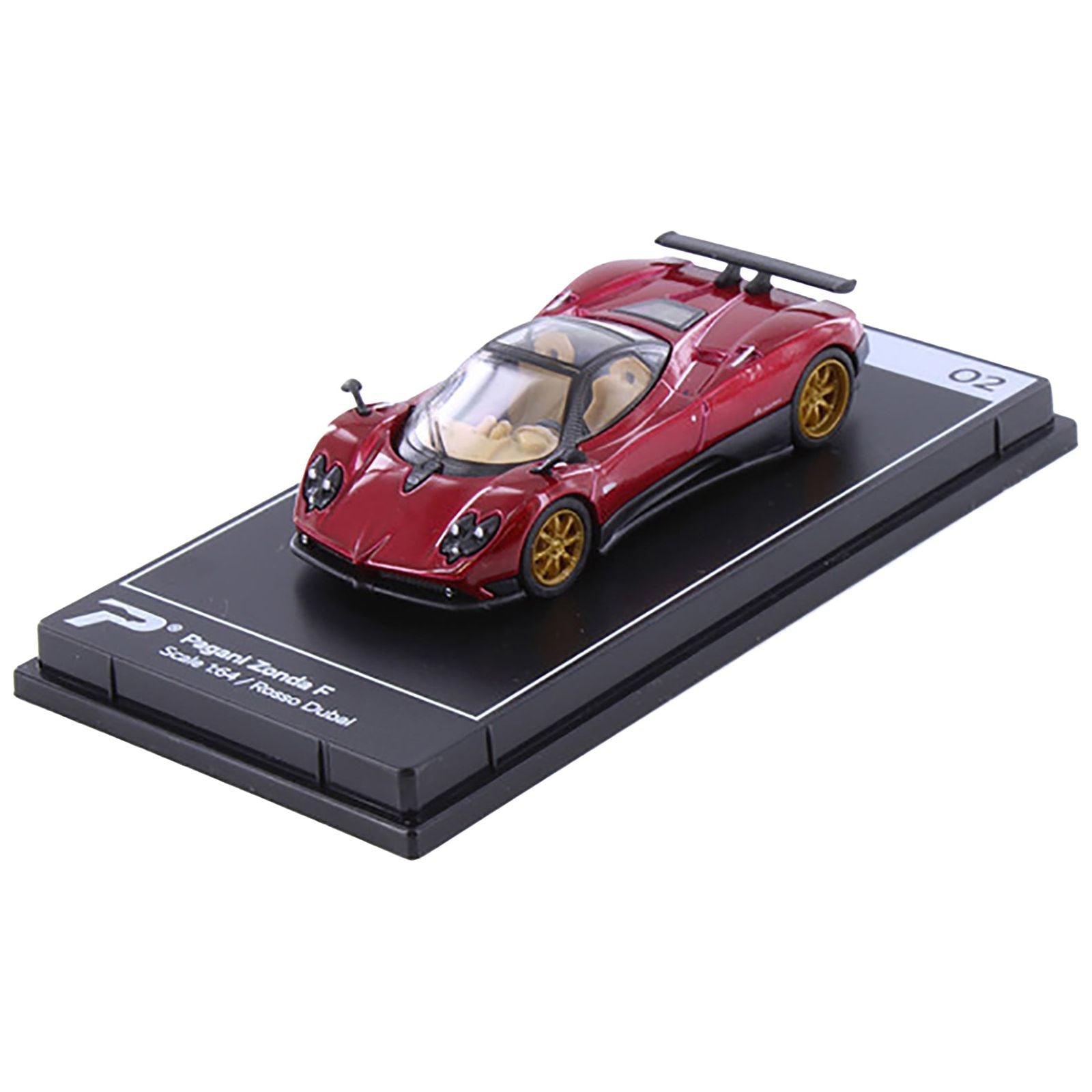 Pagani Zonda F Rosso Dubai Red Metallic "Hypercar League Collection" 1/64 Diecast Model Car by PosterCars - PosterCars - ModelCars.com