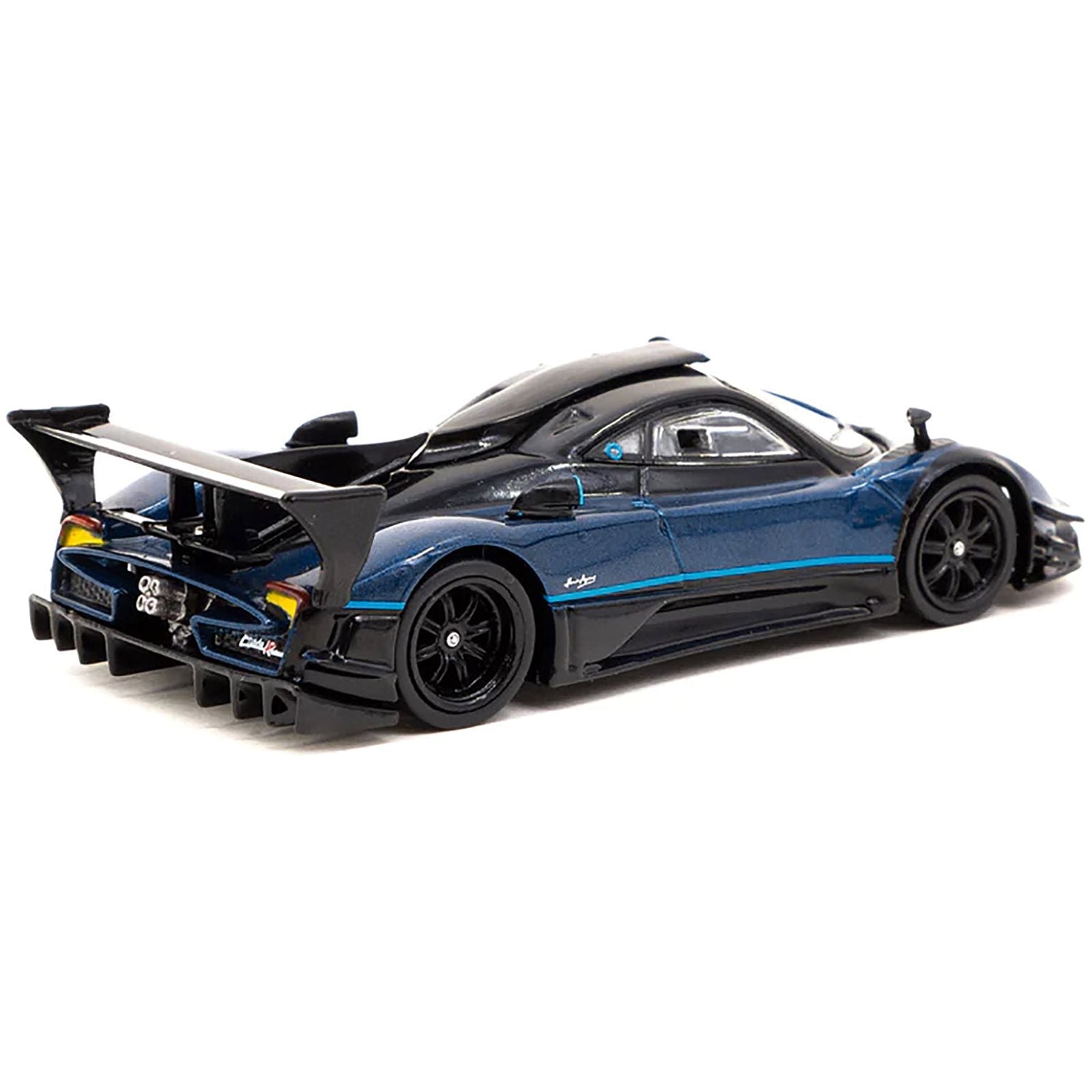 Pagani Zonda Revolucion Blue Metallic and Black with Light Blue Stripes "Global64" Series 1/64 Diecast Model Car by Tarmac Works - Tarmac Works - ModelCars.com