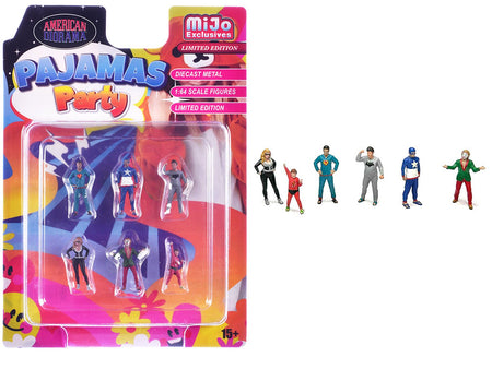 "Pajamas Party" 6 piece Diecast Figure Set (6 Figures) Limited Edition for 1/64 Scale Models by American Diorama-American Diorama-ModelCars.com