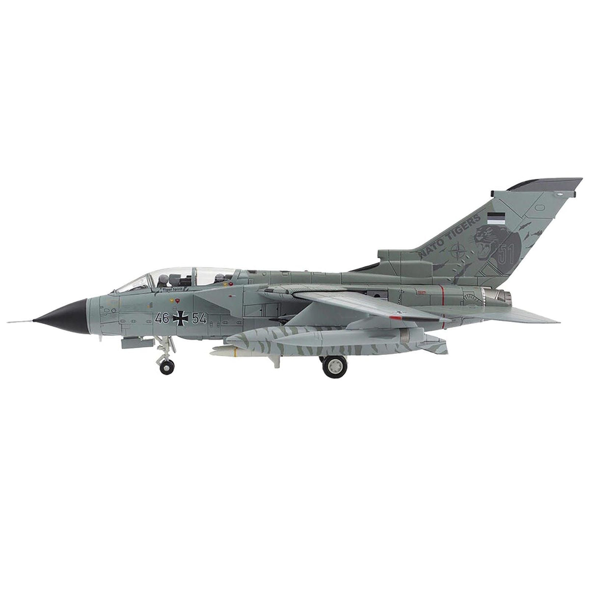 Panavia Tornado ECR Fighter-Bomber Aircraft "46+54 Tactical Air Wing 51 Schleswig-Jagel Air Base Germany" (2017) German Luftwaffe "Air Power Series" 1/72 Diecast Model by Hobby Master-Hobby Master-ModelCars.com