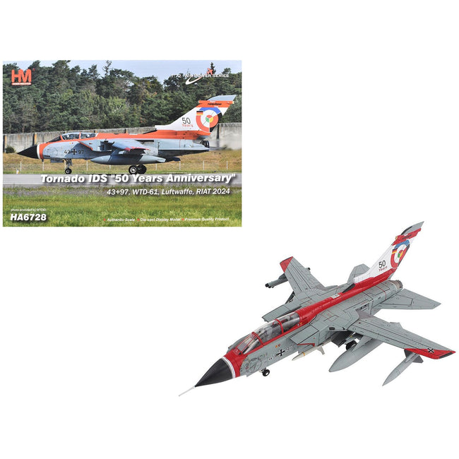 Panavia Tornado IDS Aircraft "43+97 WTD-61 50 Years Royal International Air Tattoo" (2024) German Luftwaffe "Air Power Series" 1/72 Diecast Model by Hobby Master-Hobby Master-ModelCars.com