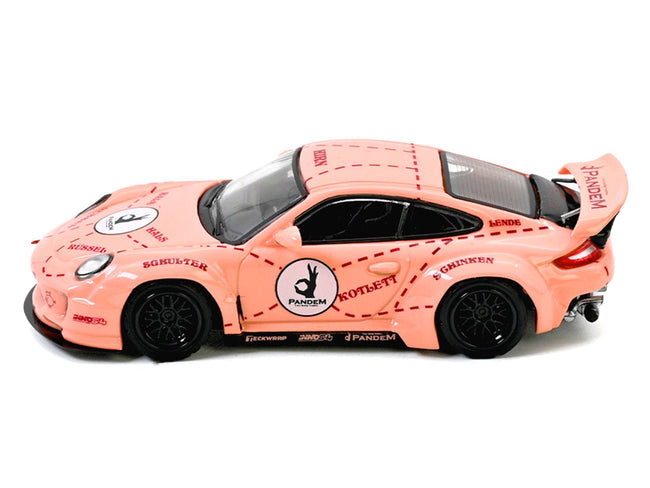 Pandem 997 "Pink Pig" Pink with Graphics 1/64 Diecast Model Car by Inno Models-Inno Models-ModelCars.com