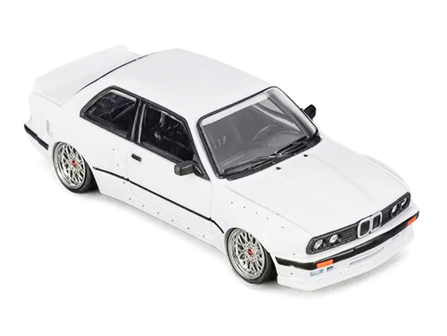 Pandem E30 V1 White with Extra Wheels 1/64 Diecast Model Car by CM Models-CM Models-ModelCars.com