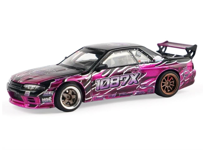 Pandem R32 "Echo Gao - 1087X" Black and Purple 1/64 Diecast Model Car by XCarToys-Xcartoys-ModelCars.com