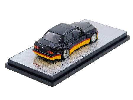 Pandem Rocket Bunny 190E Black with Red and Yellow Stripes "Diecast Con Madrid 2026 Event Edition" 1/64 Diecast Model Car by Inno Models-Inno Models-ModelCars.com