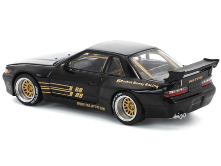 Pandem S13 RHD (Right Hand Drive) Black with Gold Accents 1/64 Diecast Model Car by Pop Race-Pop Race-ModelCars.com