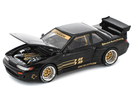 Pandem S13 RHD (Right Hand Drive) Black with Gold Accents 1/64 Diecast Model Car by Pop Race-Pop Race-ModelCars.com