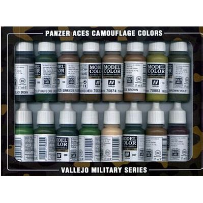 PANZER ACES CAMO SET (16) - Vallejo - ModelCars.com
