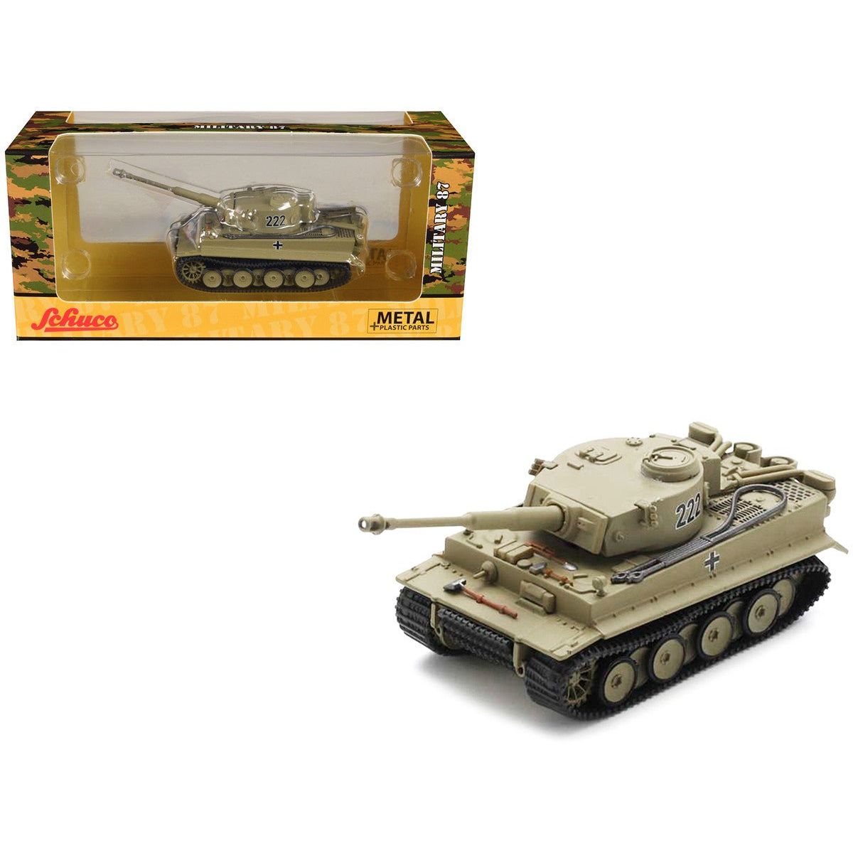 Panzerkampfwagen VI Tiger Tank 222 Light Brown "German Army" 1/87 (HO) Diecast Model Car by Schuco - Schuco - ModelCars.com
