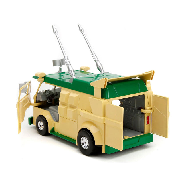 Party Wagon Green and Beige and Donatello Diecast Figure "Teenage Mutant Ninja Turtles" "Hollywood Rides" Series Diecast Model by Jada-Jada-ModelCars.com