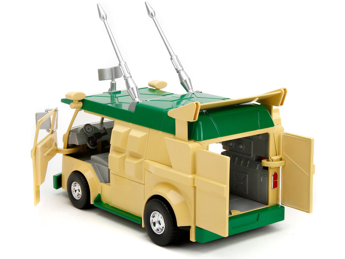 Party Wagon Green and Beige and Donatello Diecast Figure "Teenage Mutant Ninja Turtles" "Hollywood Rides" Series Diecast Model by Jada-Jada-ModelCars.com