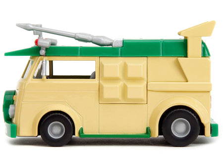 Party Wagon Green and Beige "Teenage Mutant Ninja Turtles" "Hollywood Rides" Series Diecast Model Car by Jada-Jada-ModelCars.com