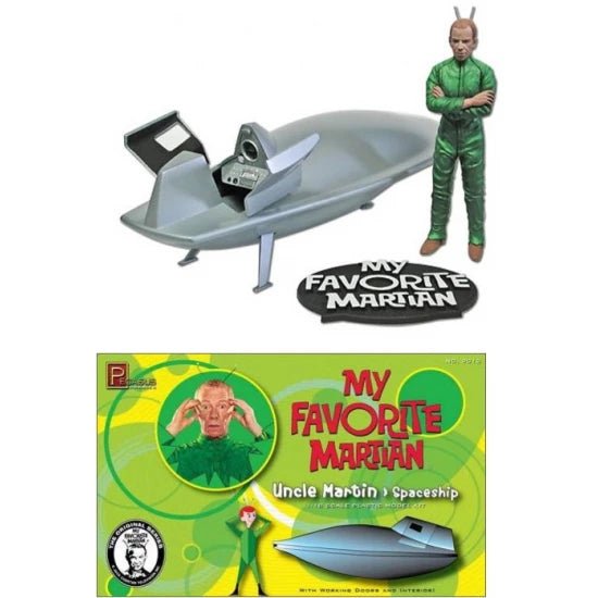 Pegasus Hobbies 9912 1/18 My Favorite Martian: Uncle Martin and Spaceship (Built - up, 1 Figure and 1 Spacecraft) - Pegasus - ModelCars.com