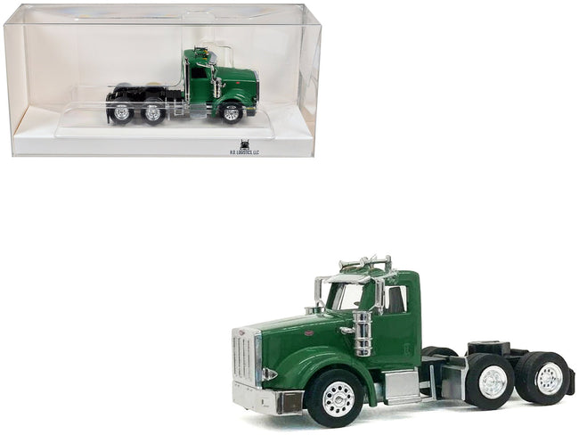 Peterbilt 367 Day Cab Green 1/87 (HO) Scale Plastic Model Car by HO Logistics-HO Logistics Replicas-ModelCars.com