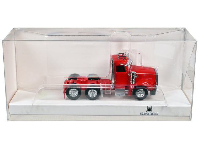 Peterbilt 367 Day Cab Red 1/87 (HO) Scale Plastic Model Car by HO Logistics-HO Logistics Replicas-ModelCars.com