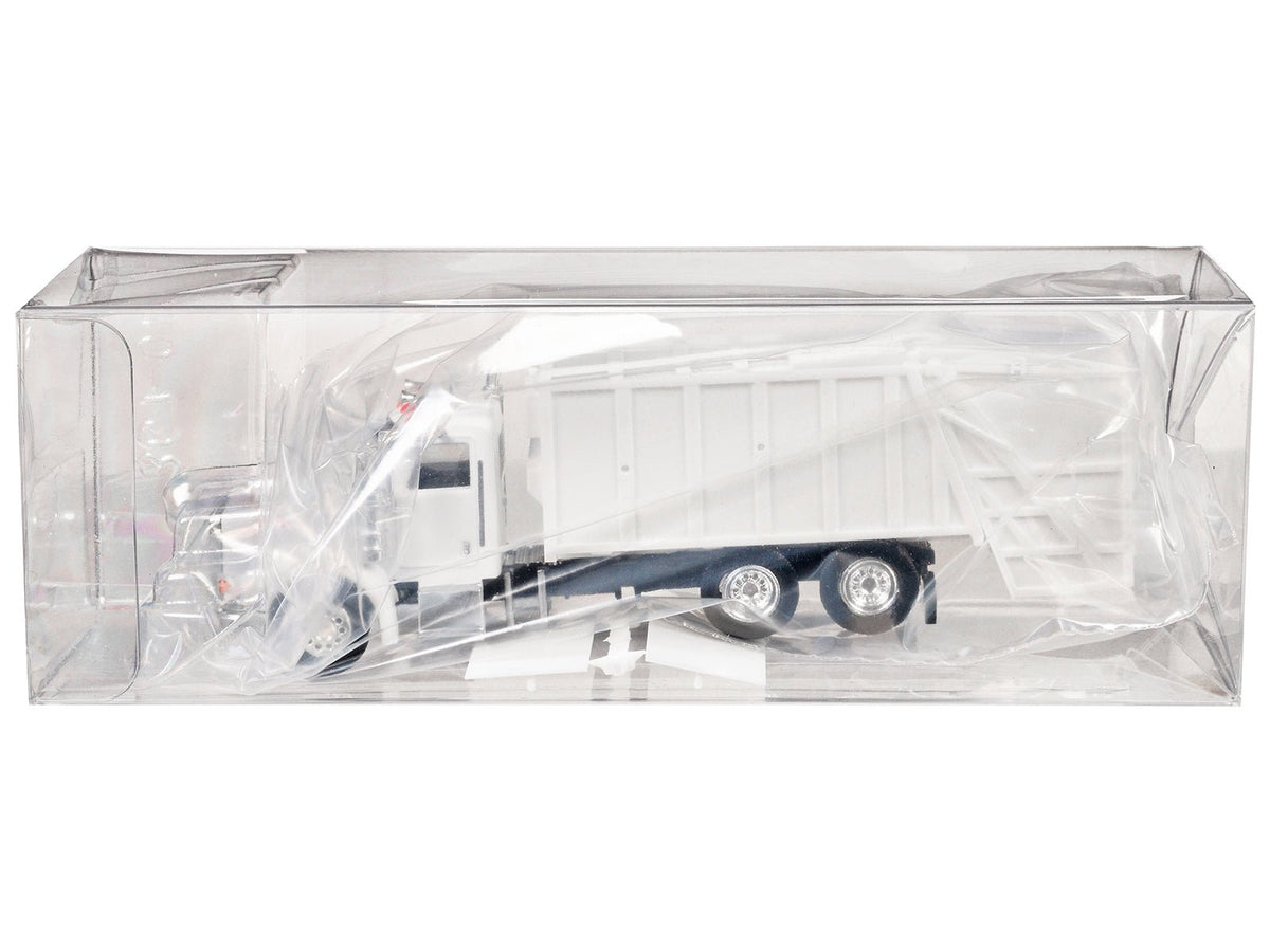 Peterbilt 367 Garbage Truck White 1/87 (HO) Plastic Model Car by Promotex-Promotex-ModelCars.com