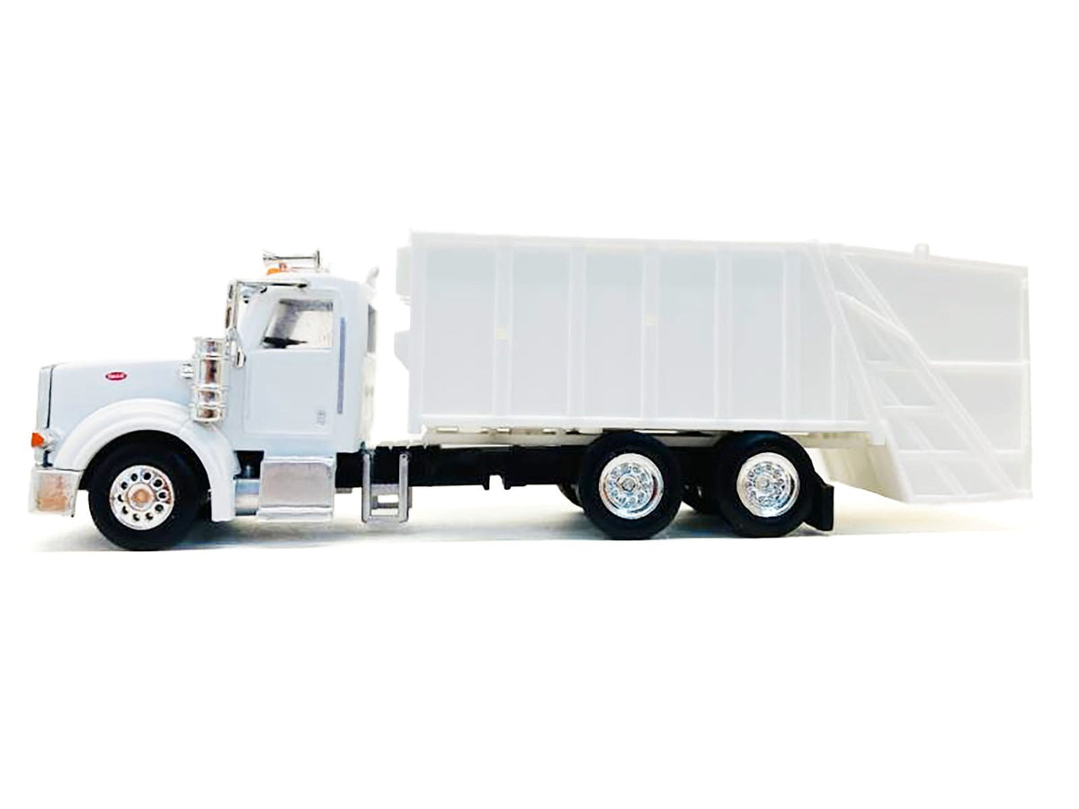 Peterbilt 367 Garbage Truck White 1/87 (HO) Plastic Model Car by Promotex-Promotex-ModelCars.com