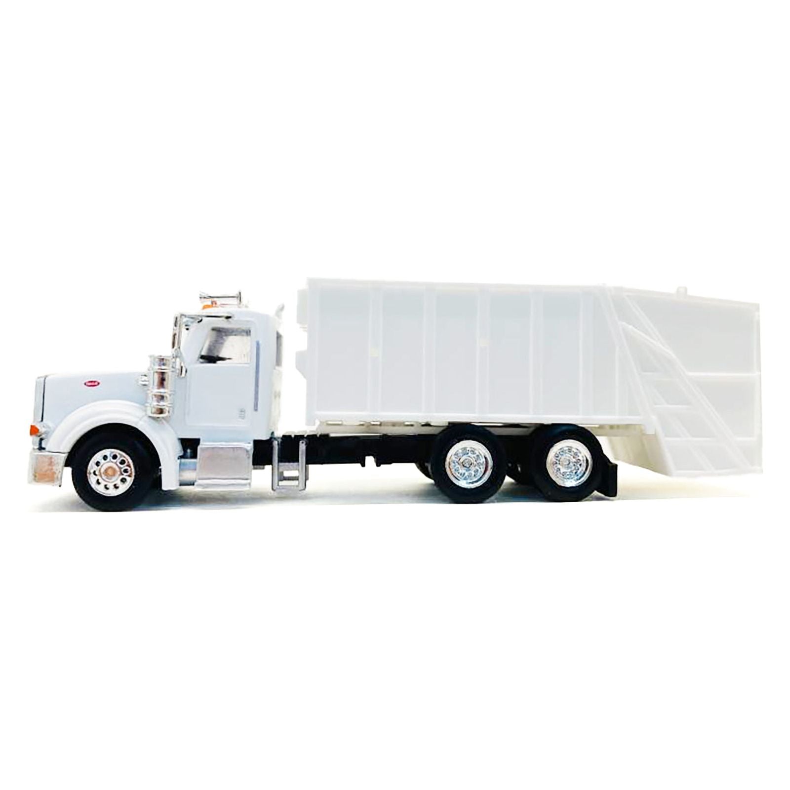 Peterbilt 367 Garbage Truck White 1/87 (HO) Plastic Model Car by Promotex - Promotex - ModelCars.com