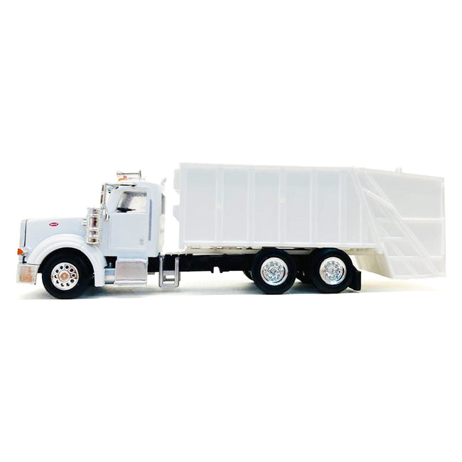Peterbilt 367 Garbage Truck White 1/87 (HO) Plastic Model Car by Promotex - Promotex - ModelCars.com