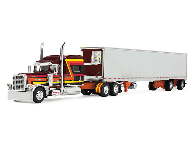 Peterbilt 389 Tri-Axle Day Cab and Walker Food Grade Tank Trailer "Finnesgard Trucking" Blue with Orange Stripes 1/64 Diecast Model by DCP/First Gear-First Gear-ModelCars.com