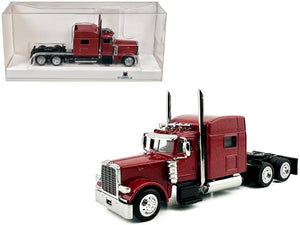 Peterbilt 389 Truck Tractor with Sleeper Cab Red Metallic 1/87 (HO) Scale Plastic Model Car by HO Logistics