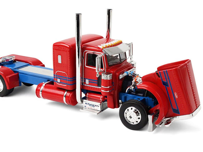 Peterbilt 389 with 36" Flat Top Sleeper and Heil Fuel Tank Trailer "Sancken Custom Truck by Amcan" Red "Big Rigs" Series II #3 1/64 Diecast Model by DCP/First Gear-First Gear-ModelCars.com