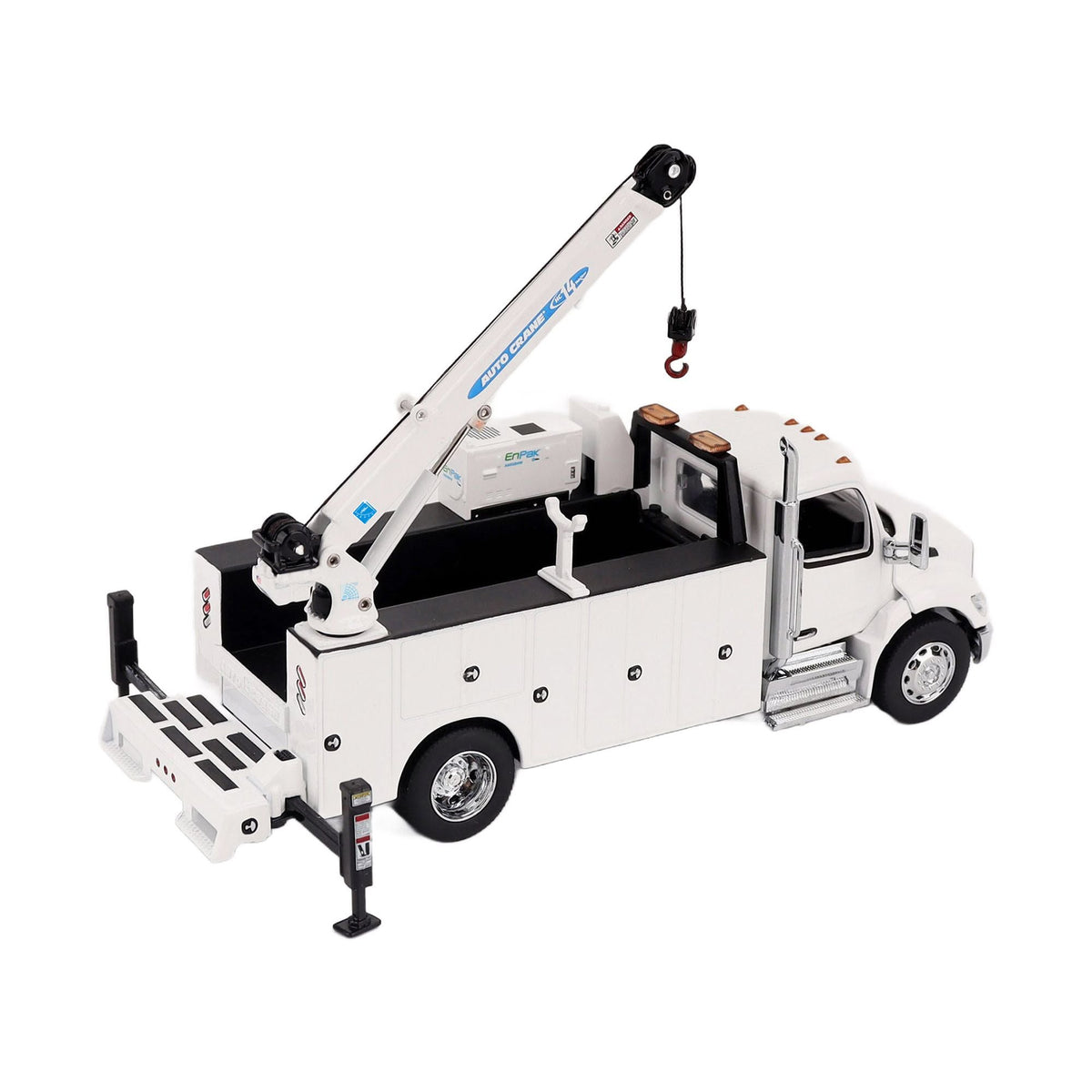 Peterbilt 536 Auto-Crane Titan85-Body HC14-Crane Work Truck with Miller EnPak White "Transport Series" 1/50 Diecast Model by Diecast Masters-Diecast Masters-ModelCars.com