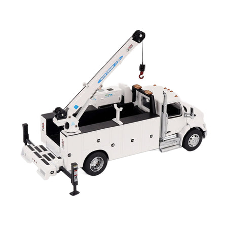 Peterbilt 536 Auto-Crane Titan85-Body HC14-Crane Work Truck with Miller EnPak White "Transport Series" 1/50 Diecast Model by Diecast Masters-Diecast Masters-ModelCars.com