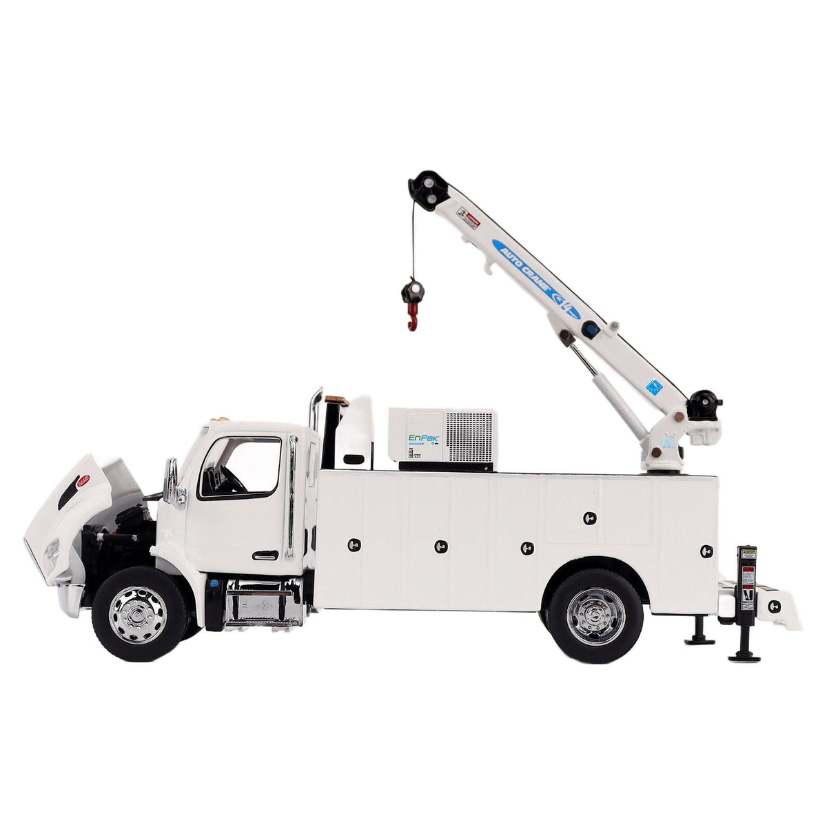 Peterbilt 536 Auto-Crane Titan85-Body HC14-Crane Work Truck with Miller EnPak White "Transport Series" 1/50 Diecast Model by Diecast Masters-Diecast Masters-ModelCars.com