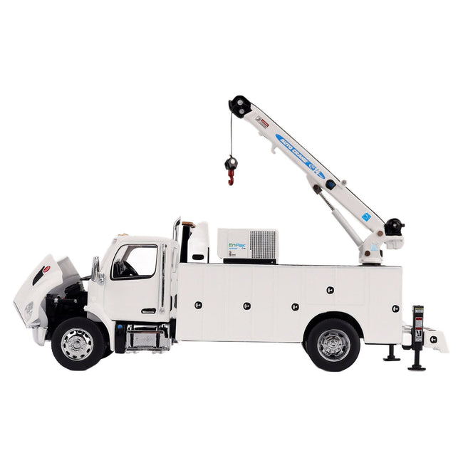 Peterbilt 536 Auto-Crane Titan85-Body HC14-Crane Work Truck with Miller EnPak White "Transport Series" 1/50 Diecast Model by Diecast Masters-Diecast Masters-ModelCars.com