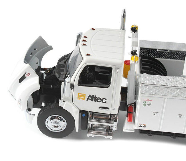 Peterbilt 536 Truck with Altec AA55 Aerial Service Body White "Transport Series" 1/32 Diecast Model by Diecast Masters-Diecast Masters-ModelCars.com
