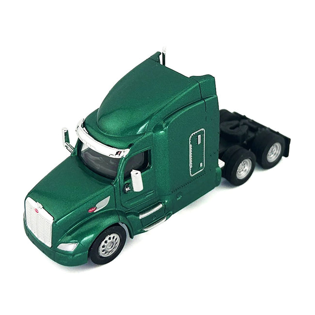 Peterbilt 579 Sleeper Cab Green Metallic 1/87 (HO) Plastic Model Car by HO Logistics-HO Logistics Replicas-ModelCars.com