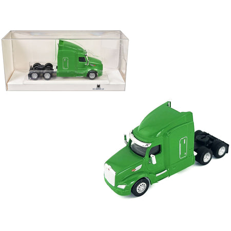Peterbilt 579 Sleeper Cab Lime Green 1/87 (HO) Plastic Model Car by HO Logistics-HO Logistics Replicas-ModelCars.com