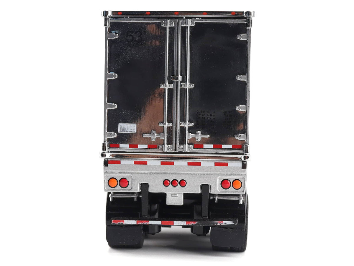 Peterbilt 579 UltraLoft Truck Tractor Black Metallic with "CAT Caterpillar" Mural Trailer "Transport Series" 1/50 Diecast Model by Diecast Masters-Diecast Masters-ModelCars.com